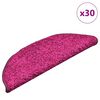 vidaXL Trappematter 30 stk 56x17x3 cm rosa halvrund