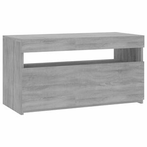 vidaXL TV-benk med LED-lys gr&aring; sonoma 75x35x40 cm