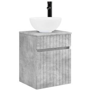 vidaXL Vegghengt servantkommode Betonggr&aring; 39 x 35 x 63 cm