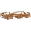 vidaXL Sofasett 10 pcs Naturlig Solid akasietre