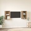 vidaXL TV-benksett 2 pcs Artisan Eik 37 x 37 x 72 cm Konstruert tre