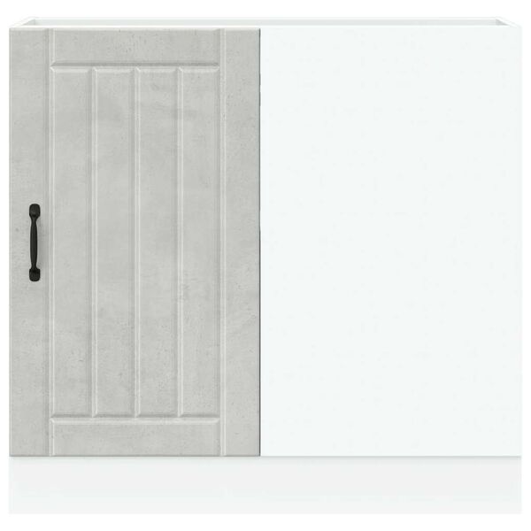 vidaXL Kj&oslash;kkenskap &laquo;Lucca&raquo; h&oslash;yglans hvit konstruert tre