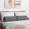 vidaXL Bolster puter 2 pcs Mørkegrå Ø 25 x 70 cm Mikrofiber stoff