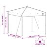 vidaXL Canopy telt Oransje 290 x 290 x 251 cm stoff