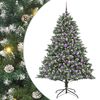 vidaXL Kunstig juletre med 300 LED grønn 180 cm PVC og plast og stål