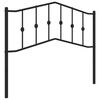 vidaXL Utskiftbar sengegavl i metall svart 107 cm