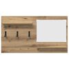 vidaXL Vegghengt kleshenger artisan eik 90 x 10 x 50 cm Konstruert tre
