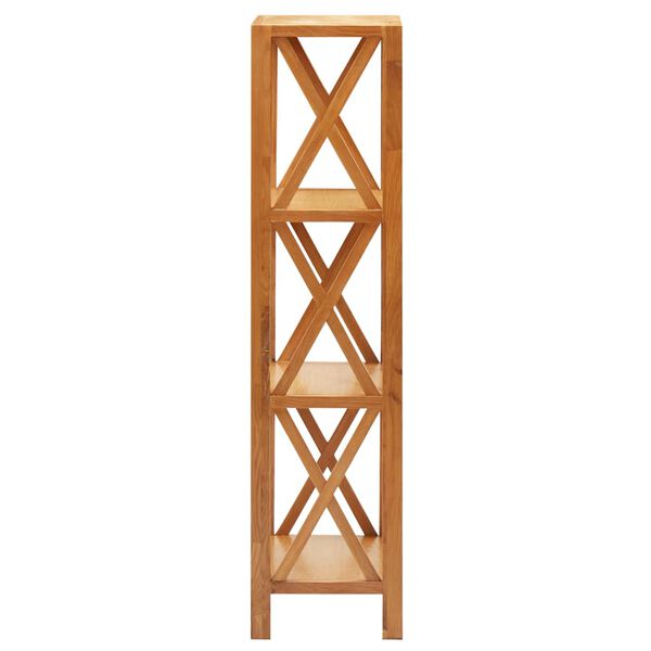 vidaXL Hylle 4 etasjer 40x30x125 cm heltre eik
