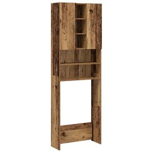 vidaXL Vaskemaskinskap gammelt tre 64x25,5x190 cm
