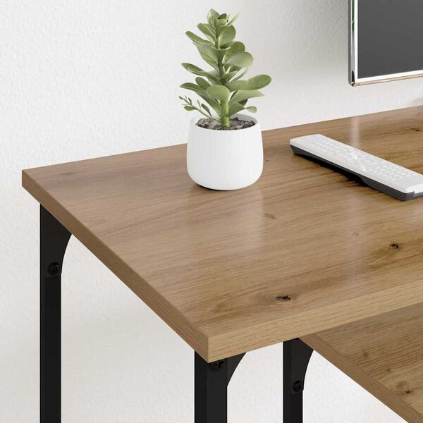 vidaXL TV-skap Artisan Eik 102 x 35 x 45,5 cm Ingeni&oslash;rtre og jern