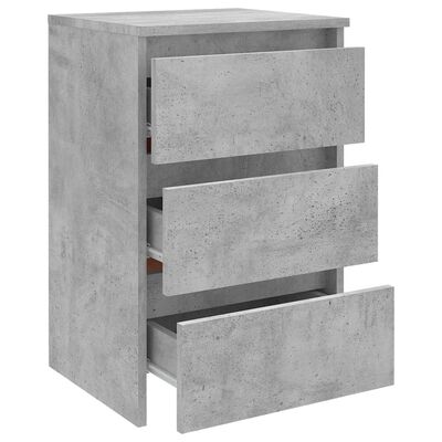vidaXL Nattbord betonggrå 40x35x62,5 cm sponplate