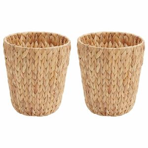 vidaXL Avfallsb&oslash;tter for papir 2 pcs Naturlig 26 x 26 x 29 cm