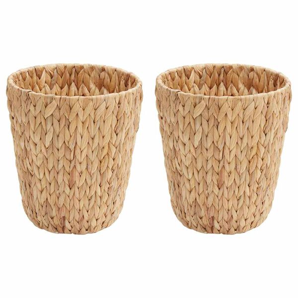 vidaXL Avfallsb&oslash;tter for papir 2 pcs Naturlig 26 x 26 x 29 cm