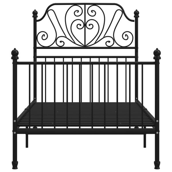 vidaXL Sengeramme svart metall 100x200 cm