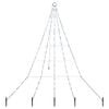 vidaXL LED Juletre med Bakkepler Kaldhvit 182 cm Metall
