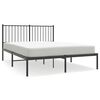 vidaXL Sengeramme i metall med sengegavl svart 140x200 cm