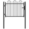 vidaXL Gjerdeport DRONTEN 100 x 75 cm Metall Svart L&aring;sbar