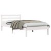 vidaXL Sengestamme Hvit 225,5 x 95,5 x 69,5 cm Massiv furu
