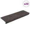 vidaXL Trappematter selvklebende 20 stk 65x21x4 cm antrasitt rektangul&aelig;r kant