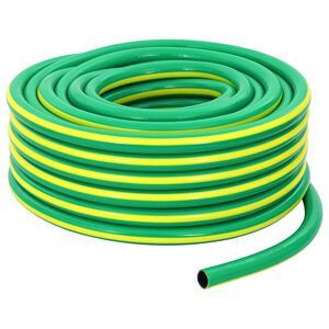 vidaXL Hageslange 5-Lags Gr&oslash;nn og gul 12 mm PVC