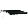 vidaXL Manuell markiseramme med LEDs Svart og Anthracite 3,5 x 2,5 m