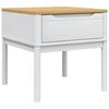 vidaXL Lampebord FLORO hvit 55x55x54 cm heltre furu