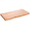 vidaXL Bordplate lysebrun 80x40x(2-6) cm behandlet heltre eik