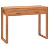vidaXL Skrivebord med 2 skuffer 100x40x75 cm teak