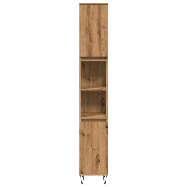 vidaXL Baderomsskap artisan eik 30x30x190 cm konstruert tre