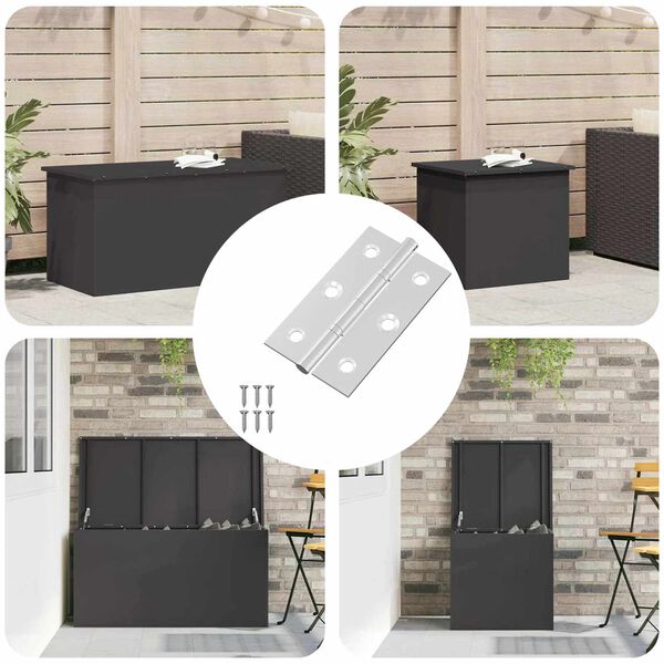 vidaXL Hingse Ensfarget 899 pcs s&oslash;lv 58 x 35 x 1 mm St&aring;l