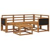 vidaXL Utend&oslash;rs sofa-sett 5 pcs Naturlig Solid akasietre