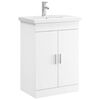 vidaXL Baderomsinnredningssett Hvit 61 x 40 x 84,5 cm Konstruert tre