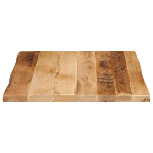 vidaXL Bordplate naturlig kant 80x80x3,8 cm grovt heltre mangotre