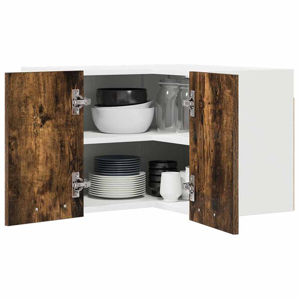 vidaXL Hengende skap R&oslash;kt eik og hvit 57 x 57 x 40 cm Konstruert tre