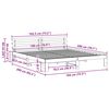vidaXL Sengestamme med hodegjerde Vokset Brun 180 x 200 cm Massiv furu