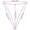 vidaXL Solseil 160 g/m² svart 5x6x6 m HDPE