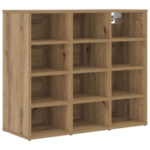 vidaXL Sko Skap 77,5 x 30 x 67 cm Konstruert tre Artisan eik