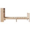 vidaXL Seng med bokhylle uten madrass 90x190 cm heltre furu