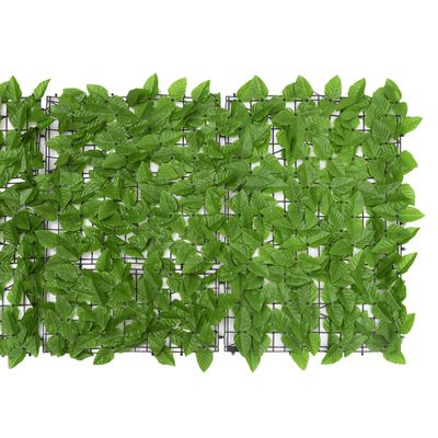 vidaXL Balkongskjerm med grønne blader 500x75 cm