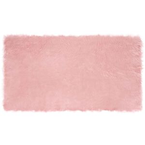 vidaXL Faux Skinnmatte Tafalla Rosa 60 x 110 cm Polyester