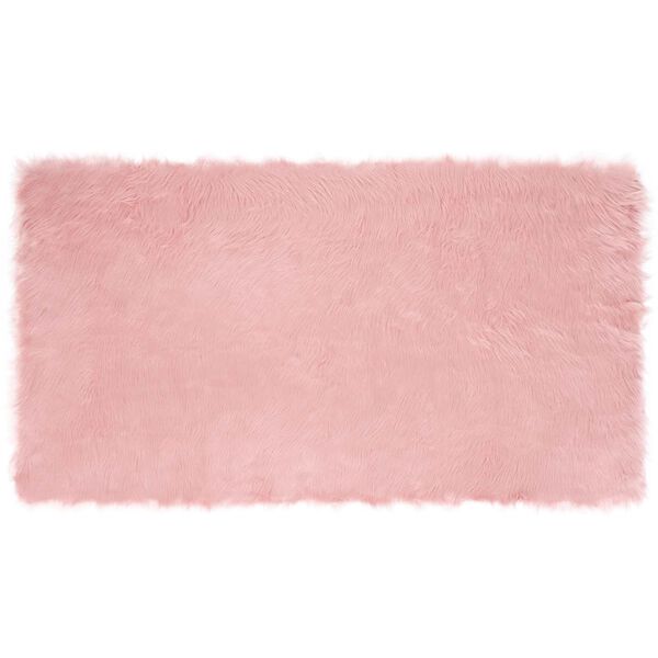 vidaXL Faux Skinnmatte Tafalla Rosa 60 x 110 cm Polyester