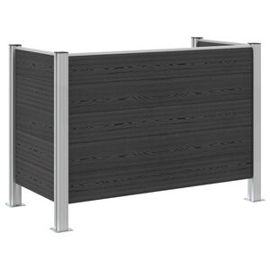vidaXL Avfallsbingehekk Gr&aring; 161 x 85 x 115 cm Aluminium og WPC