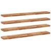 vidaXL Flytende hyller 4 stk 140x20x4 cm oljebehandlet heltre akasie