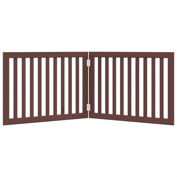 vidaXL Hundeport sammenleggbar 2 paneler brun 160 cm poppeltre