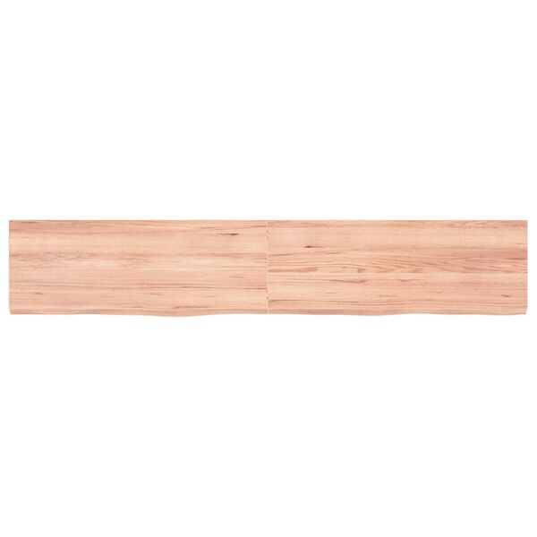 vidaXL Benkeplate til bad lysebrun 160x30x(2-4) cm behandlet heltre