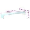 vidaXL TV-benk glass gr&oslash;nn 120x30x13 cm