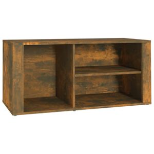 vidaXL Skoskap r&oslash;kt eik 100x35x45 cm konstruert tre