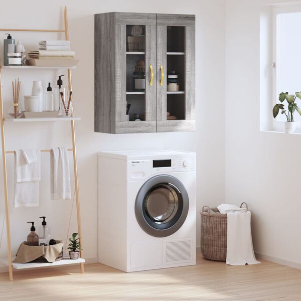 vidaXL Veggskap gr&aring; sonoma 69,5x34x90 cm