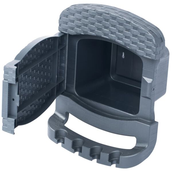 vidaXL Veggmontert slangetrommel med slange plast antrasitt