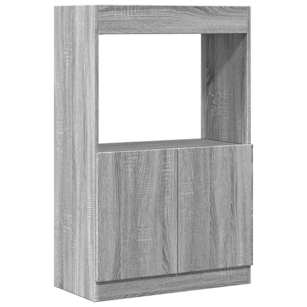 vidaXL Highboard gr&aring; sonoma 63x33x100 cm konstruert tre